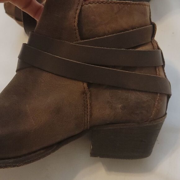 H by Hudson Brown Leather booties made in Portugal size 38 - Picture 8 of 11